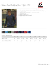 Load image into Gallery viewer, Badger 5 Long Sleeve Drifit Spirit Shirts