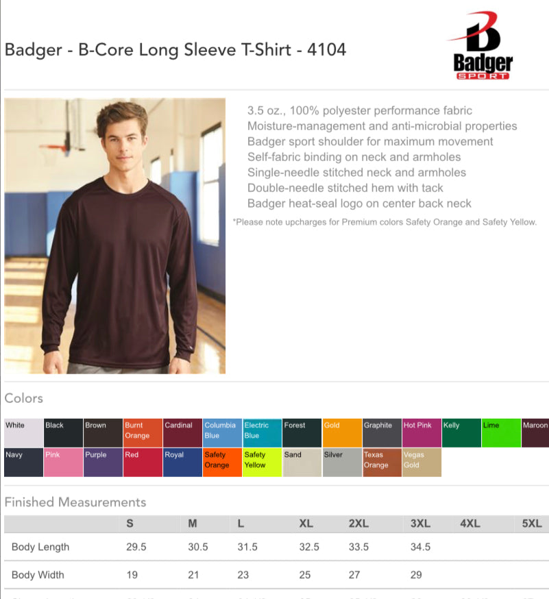 Badger 4184 - Digital Camo Long Sleeve T-Shirt