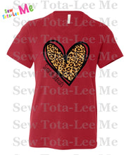 Load image into Gallery viewer, Red Leopard Heart
