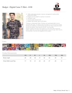 Badger Digital Camo Drifit T-Shirt