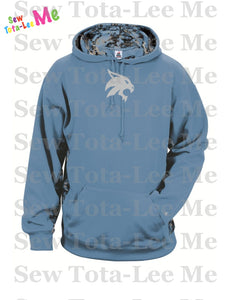 Columbia Blue Badger - Digital Camo Colorblock Performance Fleece Hooded Sweatshirt