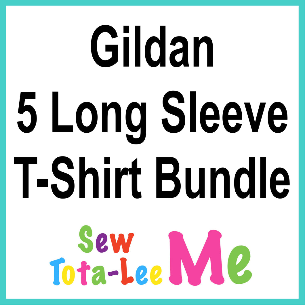 Gildan 5 Long Sleeve T-Shirt Bundle