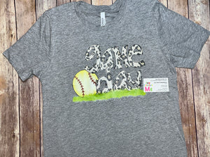 Game Day Baseball or Softball Short Sleeve Bella+Canvas T