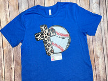 Load image into Gallery viewer, Baseball Leopard Cross
