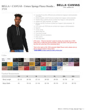 Load image into Gallery viewer, Adult Bella+Canvas Unisex Sponge Fleece Hoodie Script
