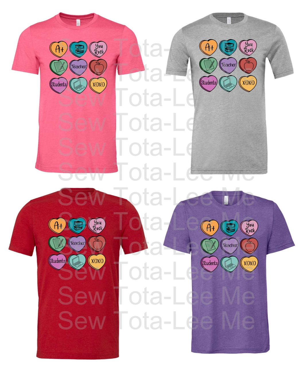 Teacher Heart Bella+Canvas Short Sleeve Tshirt