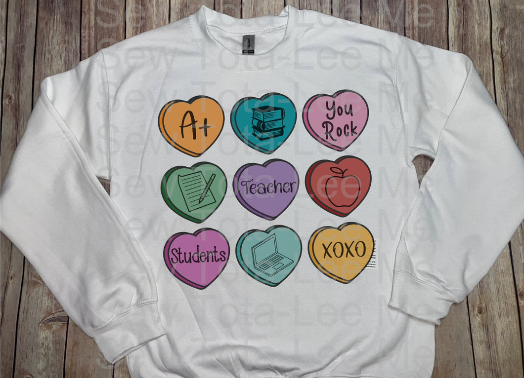 Teacher Heart Sweatshirt